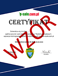 Certyfikat Rzetelnego Sprzedawcy